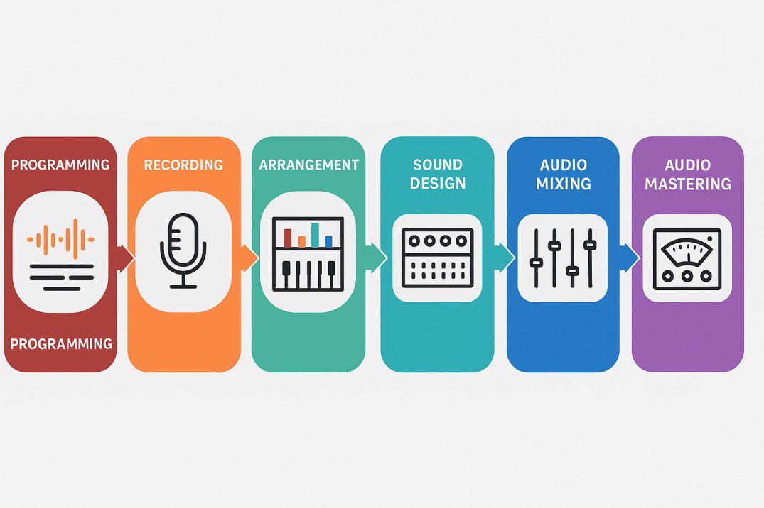 Stages of Music Production by Aria Musico