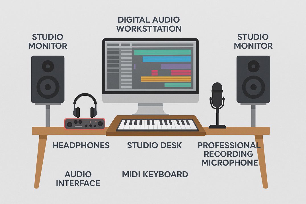 Studio Setup Guide Infographic by Aria Musico